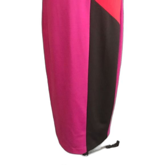 Jones New York Dress Women’s Size 12 Black Purple Red Color Block Sleeveless - Picture 5 of 10
